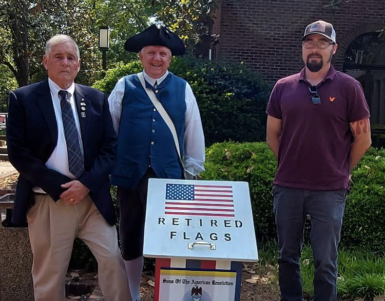 Sandhills SAR Chapter Installs Containers to Collect Retired U.S. Flags